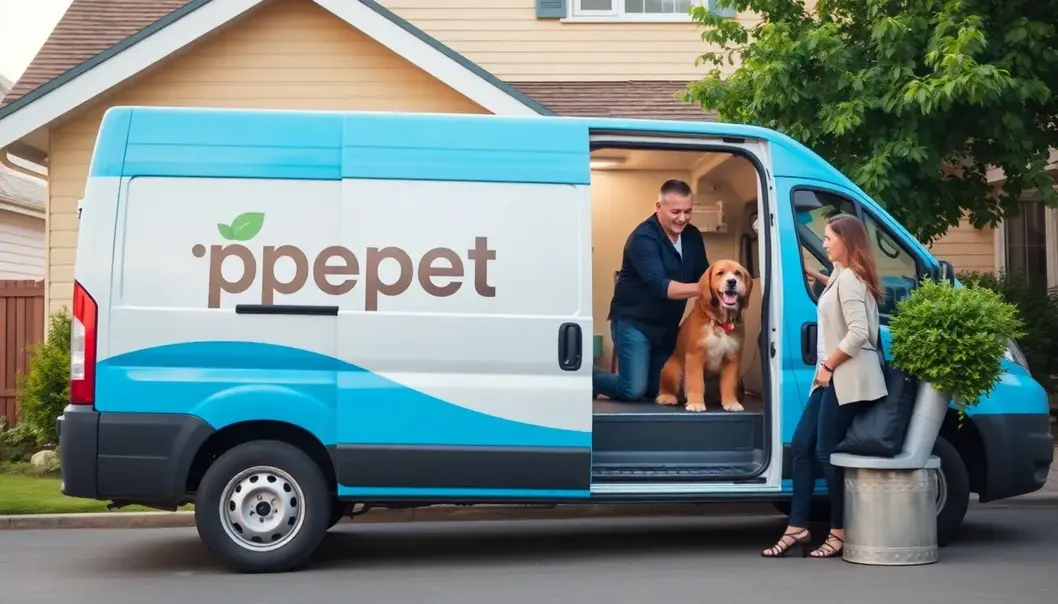 Pet owners can use their smartphones to order a variety of on-demand pet services.